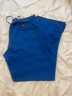Cherokee Bright Blue flare leg Drawstring SCRUB Pants